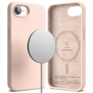 Ringke Siliconen MagSafe iPhone 16e hoesje roze
