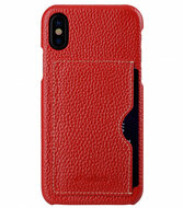 Melkco Leather Backcover iPhone X hoesje Rood