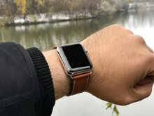 TechProtection Leather Watch bandje 42 mm Zwart