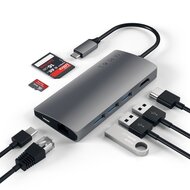 Satechi USB-C Multi Port adapter V2 Ethernet 4K hub Grijs