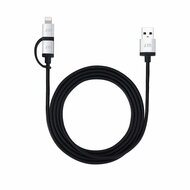 Just Mobile AluCable DUO Lightning kabel Zilver