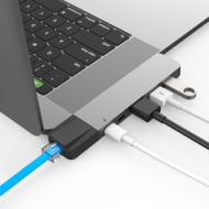 HyperDrive Net USB-C hub met Ethernet Grijs