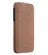 Melkco Leather Jacka iPhone XR hoesje Lichtbruin