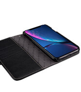 Melkco Leather WalletBook iPhone XR hoesje Zwart