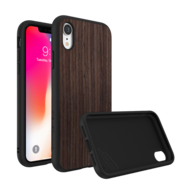 RhinoShield SolidSuit Wood iPhone XR hoesje Walnoot Zwart