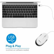 MacAlly DYNAMOUSE Optische USB muis Wit