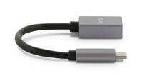 LMP aluminium USB-C naar USB A adapter Grijs