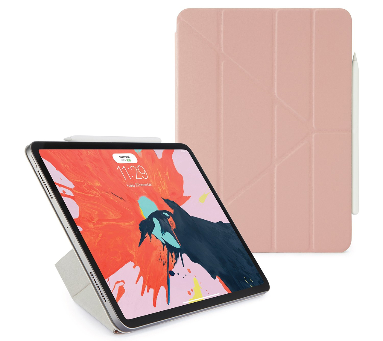 Pipetto Origami Luxe Folio iPad Pro 11 inch hoesje Roze