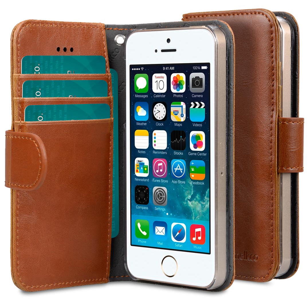 Melkco Wallet iPhone SE/5S hoesje Bruin