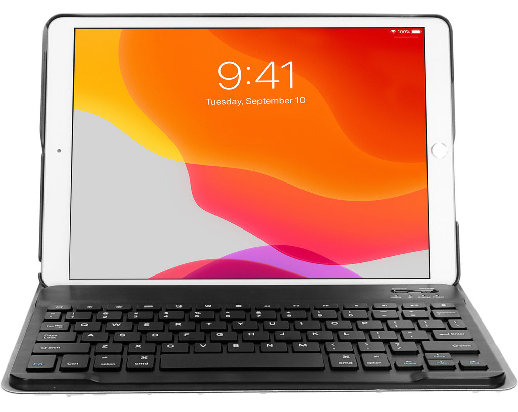 Mobiparts Keyboard Folio iPad 2021 / 2020 / 2019 10,2 inch hoesje Zwart