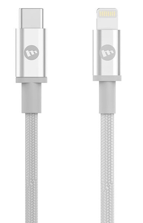 mophie Nylon Lightning naar USB-C kabel 1,8 meter Wit