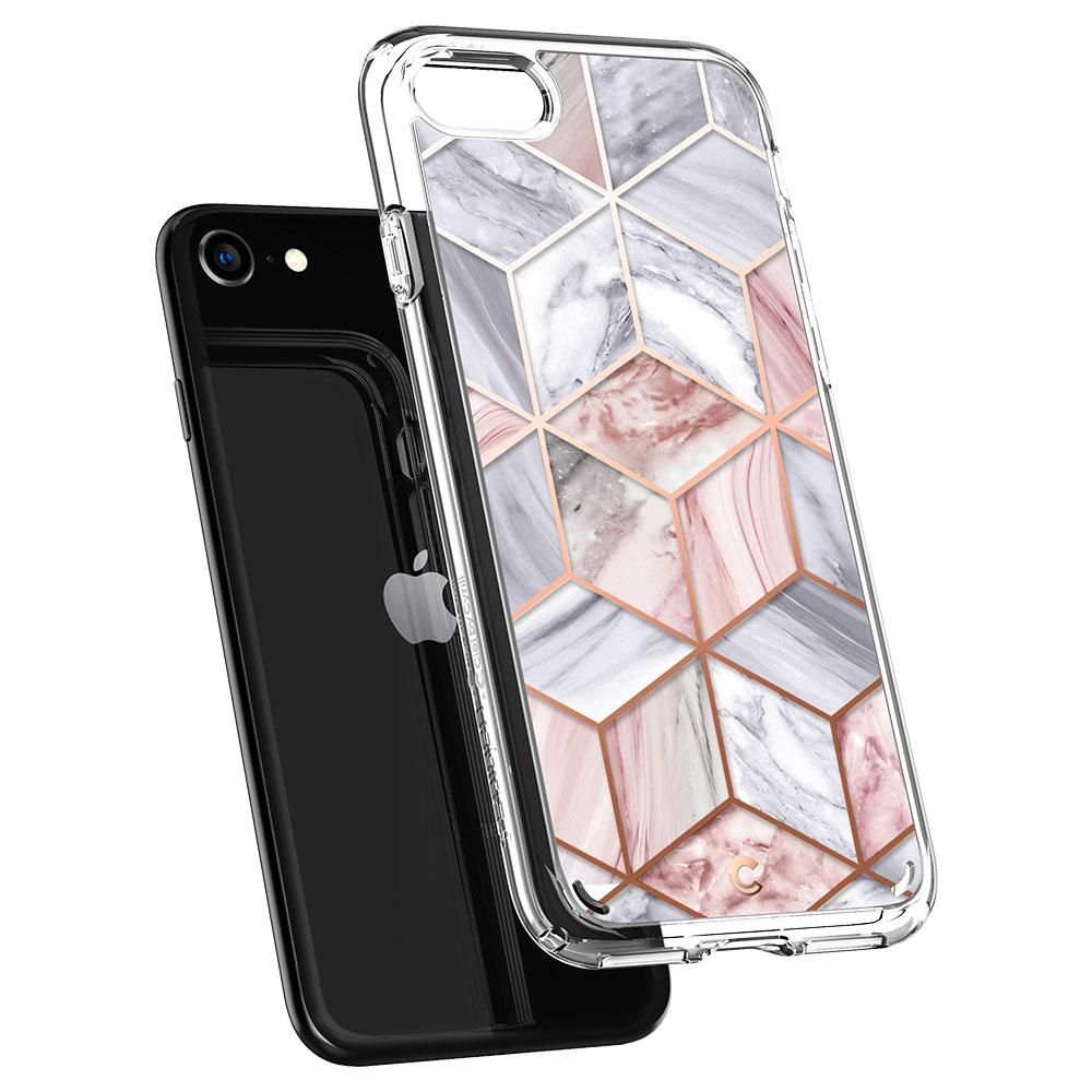 Spigen Ciel iPhone SE 2020 hoesje Pink Marble