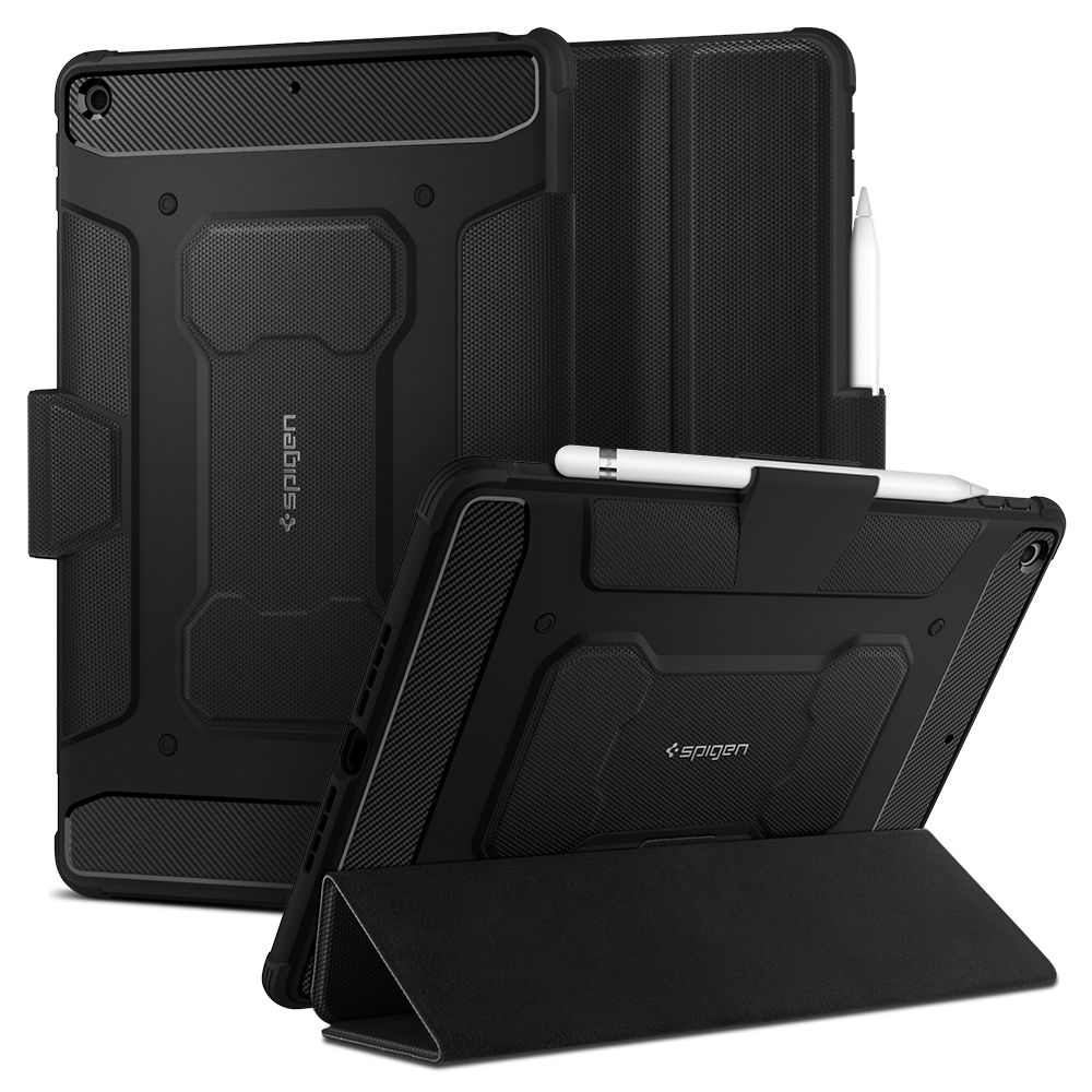 Spigen Rugged Armor Pro iPad 2019 10,2 inch hoesje Zwart