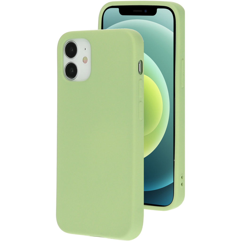 Mobiparts Silicone iPhone 12 mini hoesje Groen