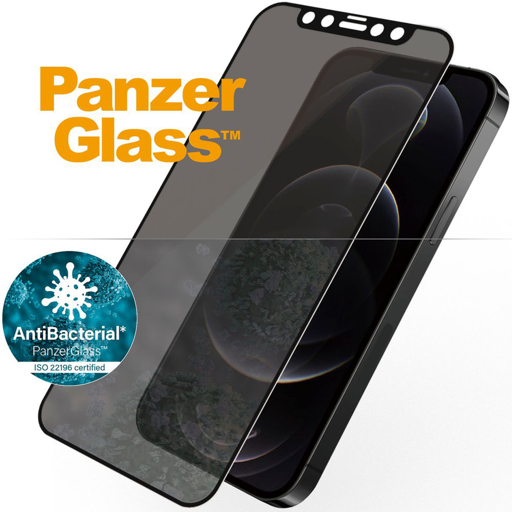 PanzerGlass Edge to Edge Privacy Glazen iPhone 12 Pro / iPhone 12 screenprotector