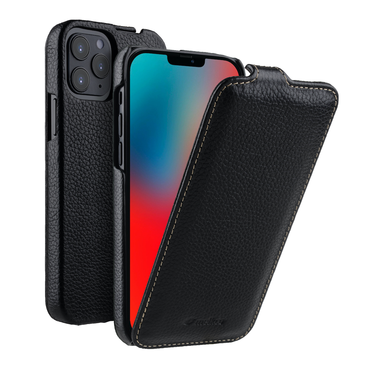 Melkco Leather Jacka iPhone iPhone 12 Pro Max hoesje Zwart