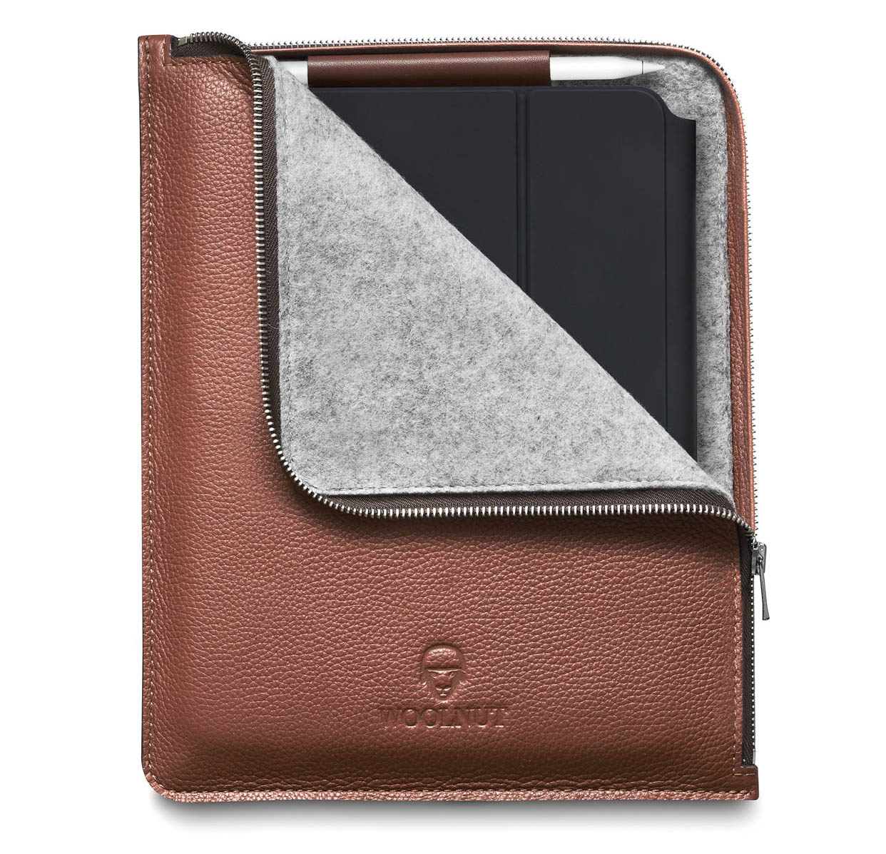 Woolnut Leather Folio iPad Air 10,9 inch / iPad 11 inch hoesje Cognac