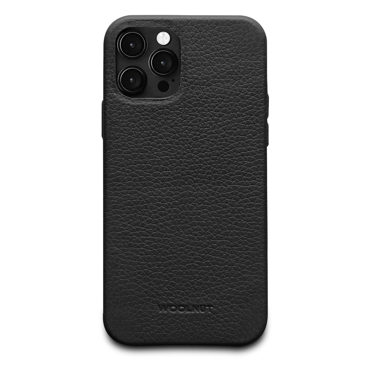 Woolnut Leather case iPhone 12 Pro / iPhone 12 hoesje Zwart