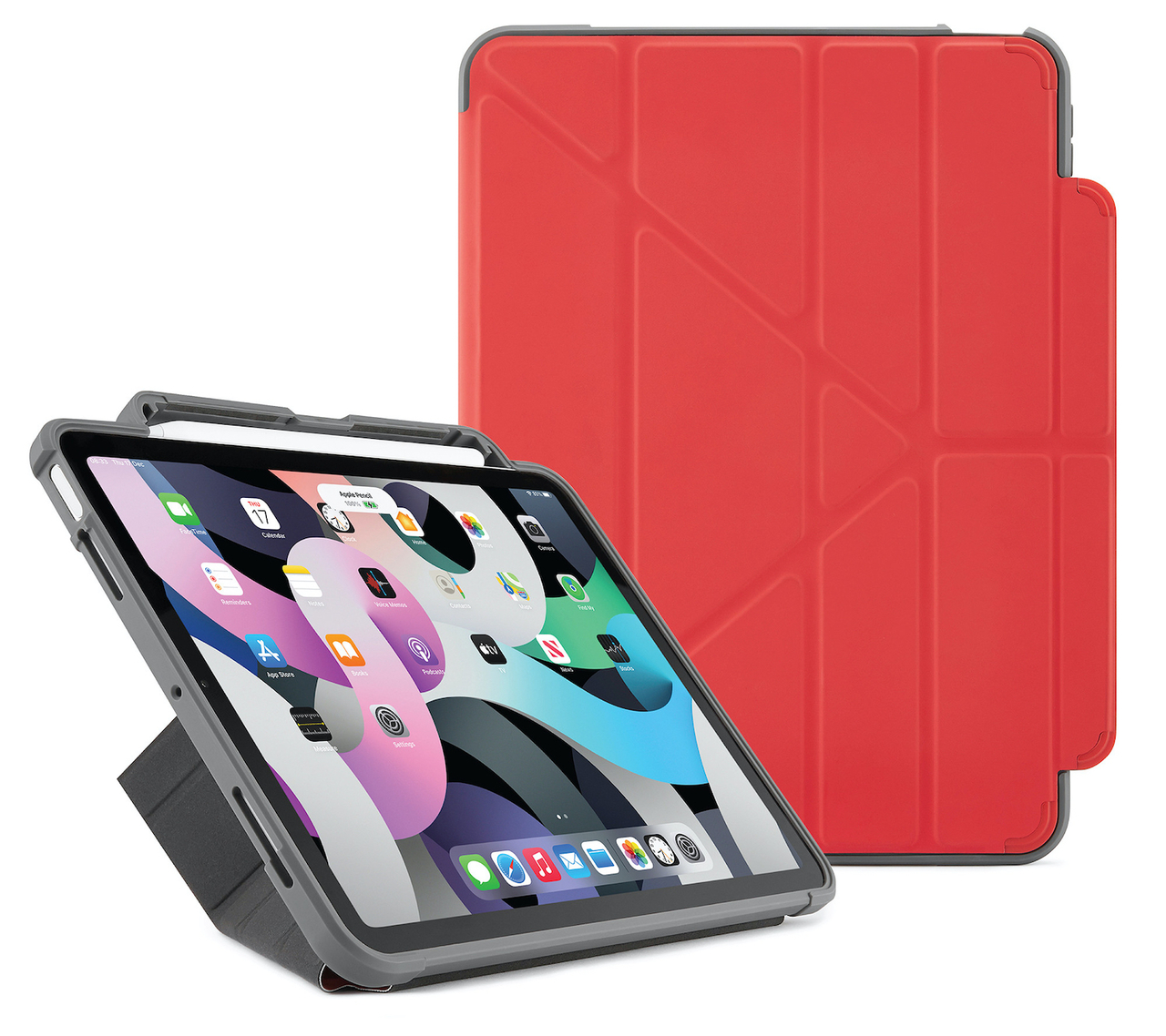 Pipetto Shield Pencil Origami iPad Air 11 / 10,9 inch hoesje Rood