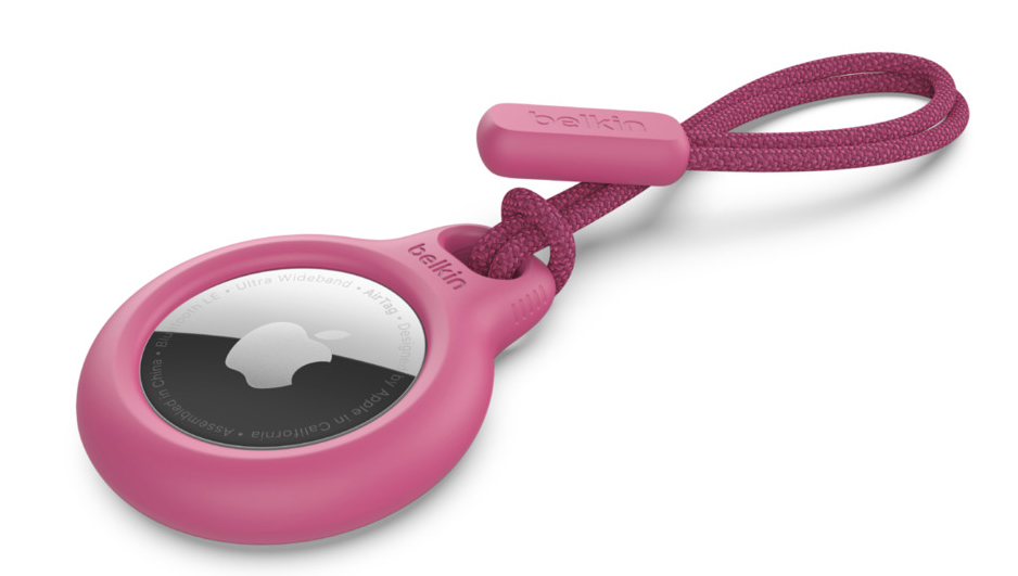 Belkin Classic AirTag hanger met koord Roze