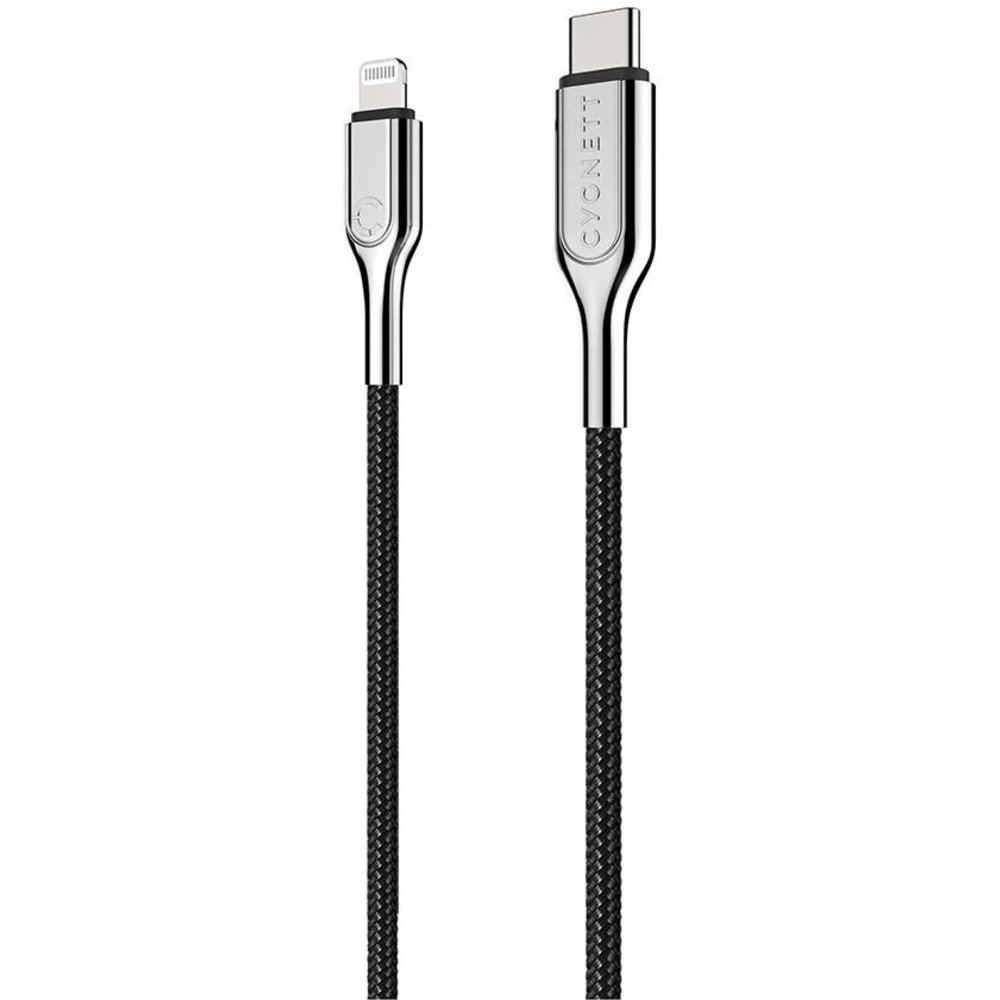 adopteren Tienerjaren Keel Cygnett Armoured Braided Lightning USB-C kabel 10 cm Zwart - Appelhoes