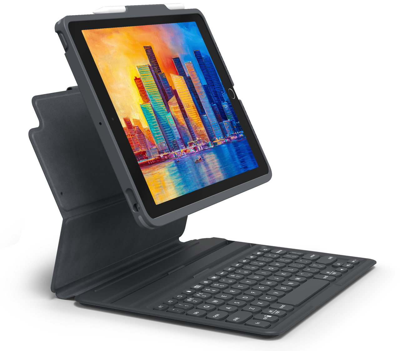 dubbellaag Etna dek ZAGG Pro Keys iPad Air 2020 10.9 inch toetsenbord hoesje Zwart - Appelhoes