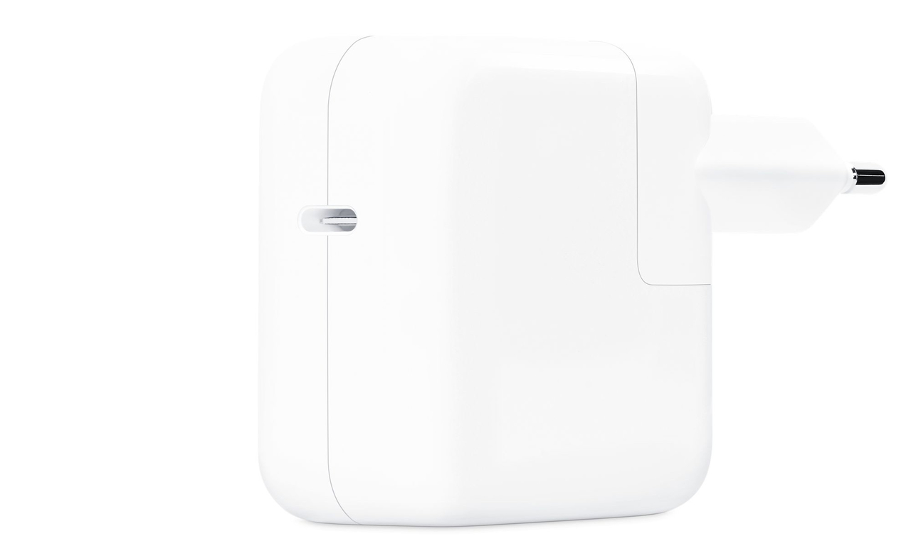 Vel speelplaats Auto Apple 30 watt USB-C oplader wit - Appelhoes