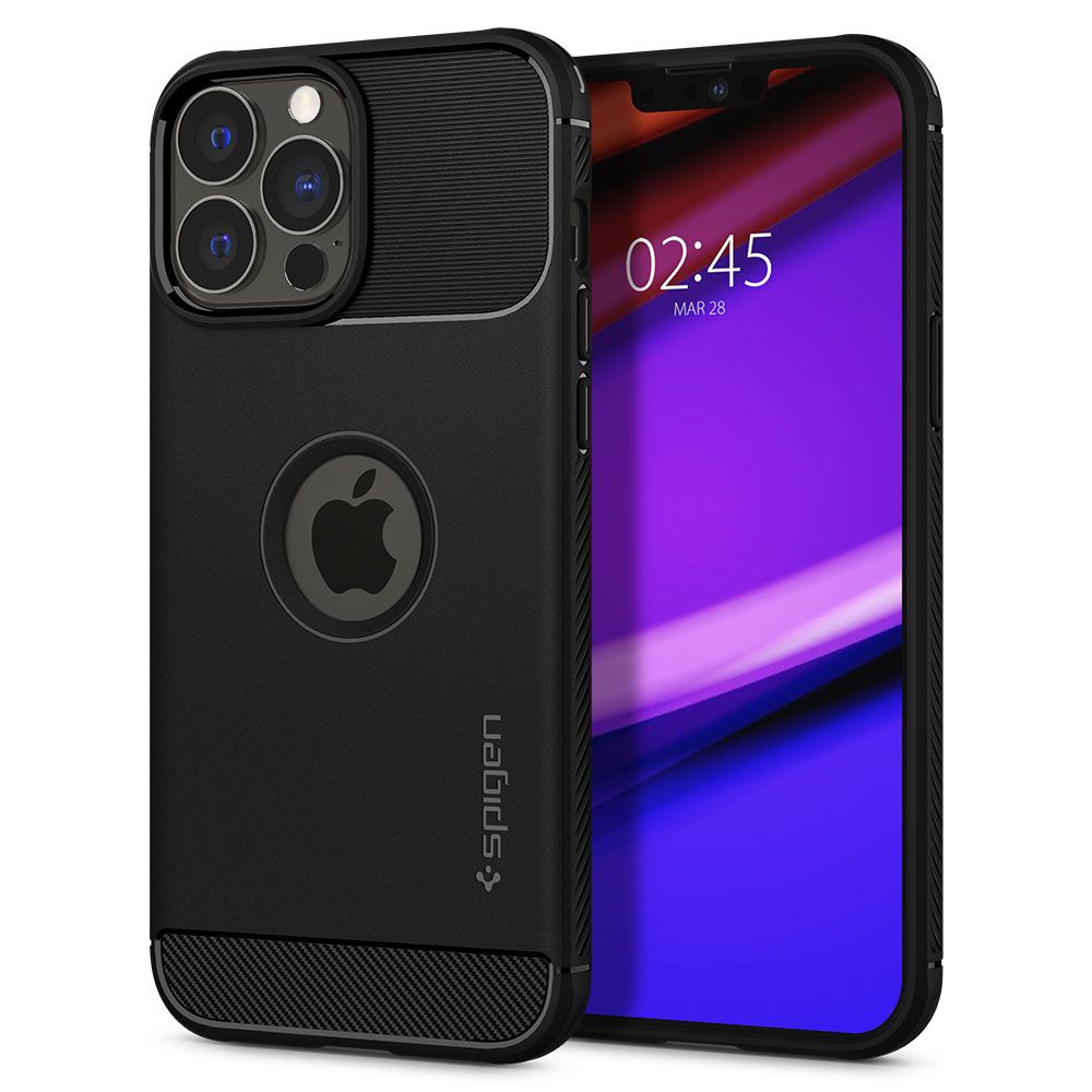 Spigen Rugged Armor iPhone 13 Pro hoesje Zwart