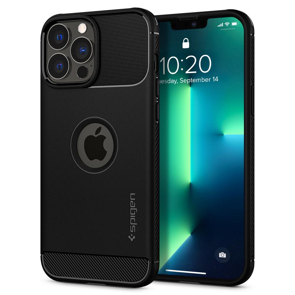 Spigen Rugged Armor iPhone 13 Pro Max hoesje Zwart