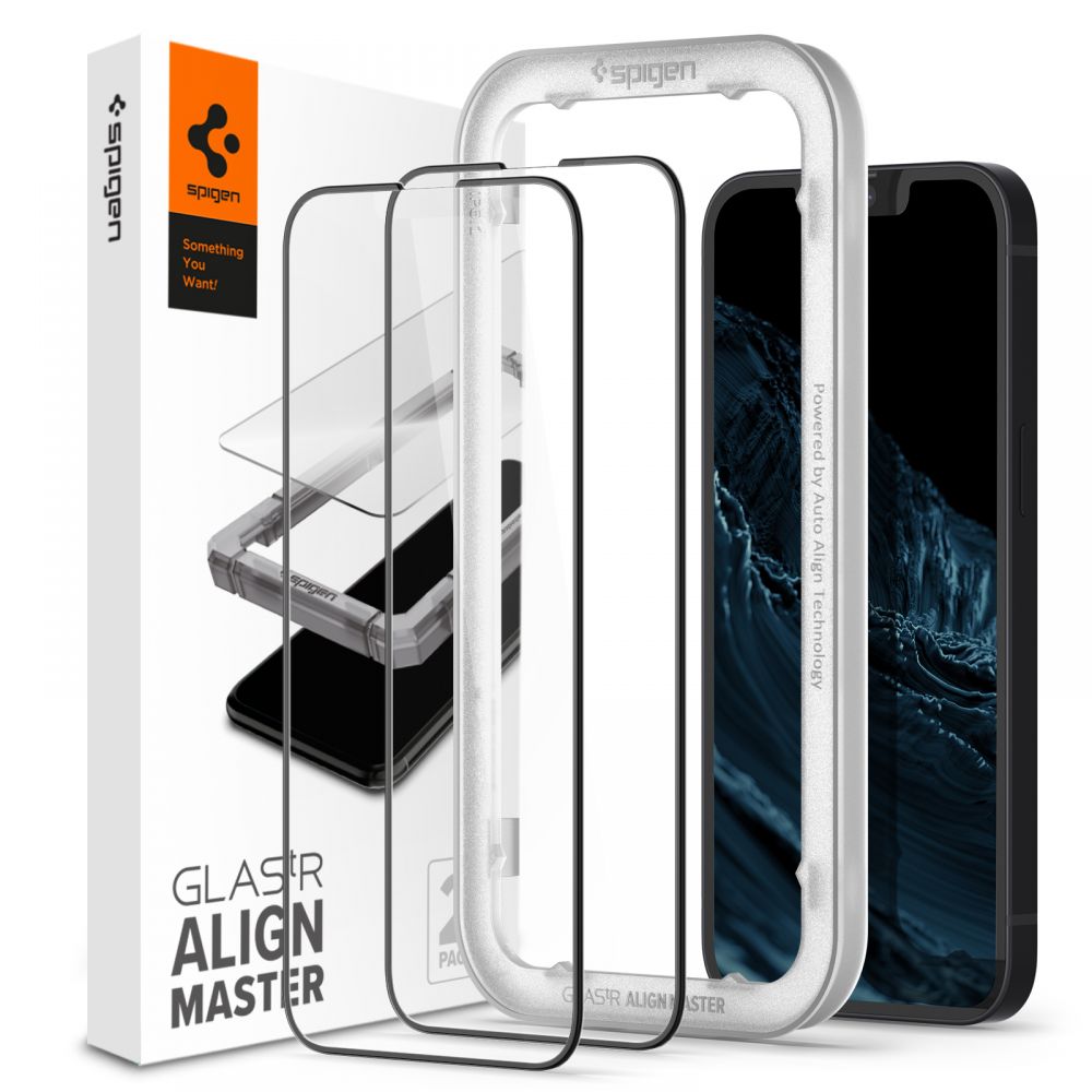 Spigen Edge to Edge Align iPhone 13 Pro Max glazen screenprotector 2 pack 