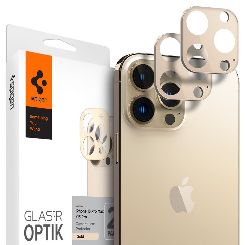 Spigen Optik Camera iPhone 13 Pro / iPhone 13 Pro Max beschermer Goud