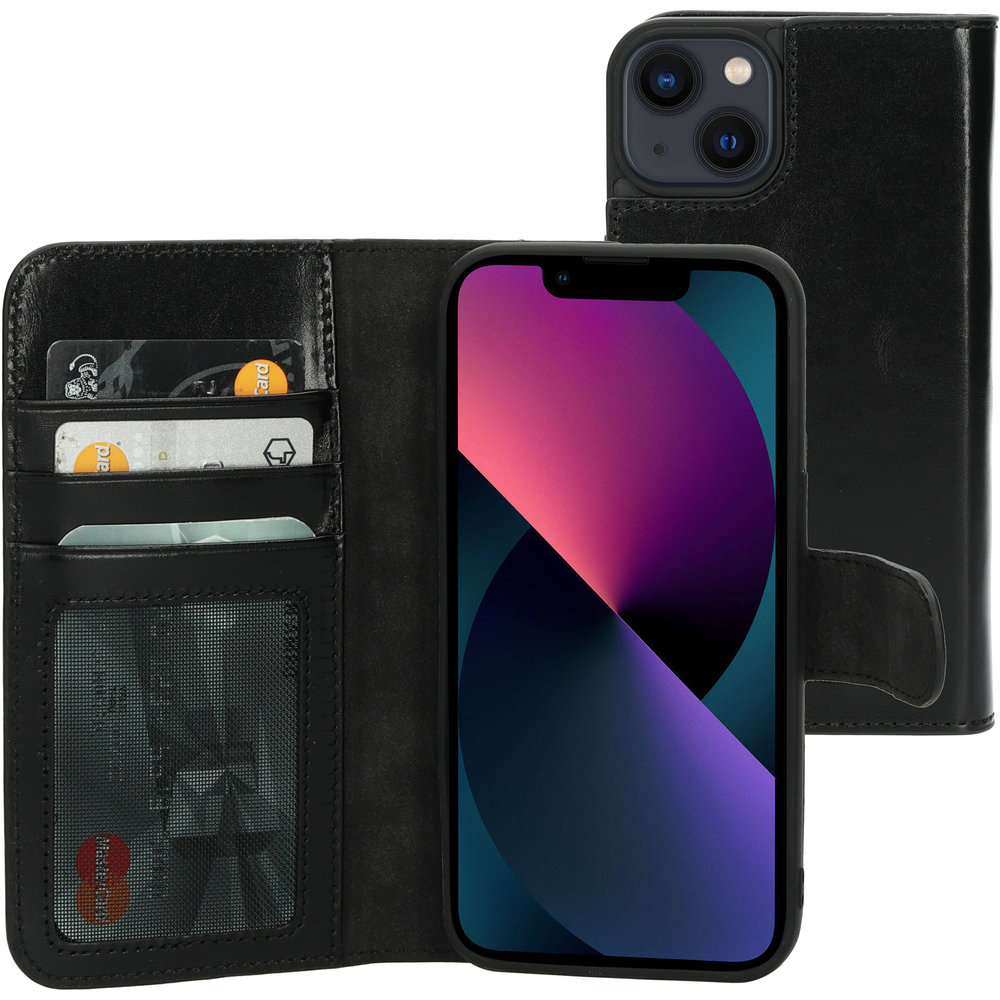 Mobiparts Excellent Wallet iPhone 13 mini hoesje Zwart