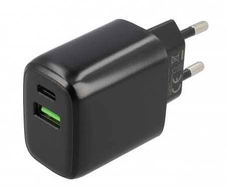 Musthavz 20 watt USB-C + USB-A thuis oplader zwart