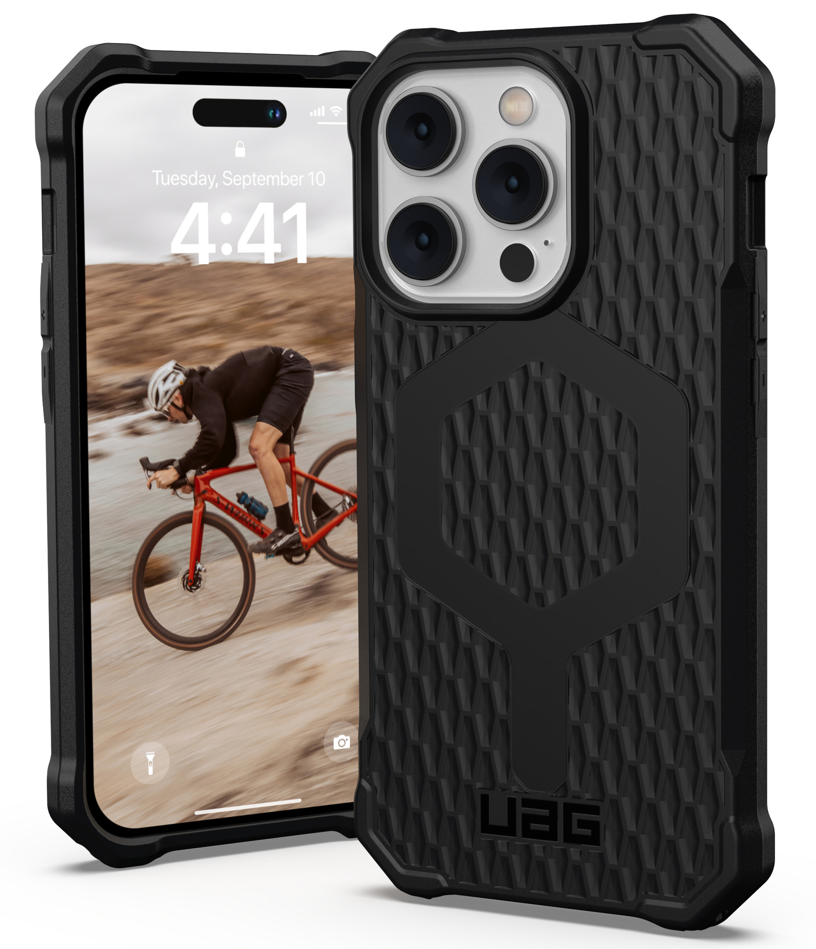 UAG Essential Armor MagSafe iPhone 14 Pro hoesje zwart