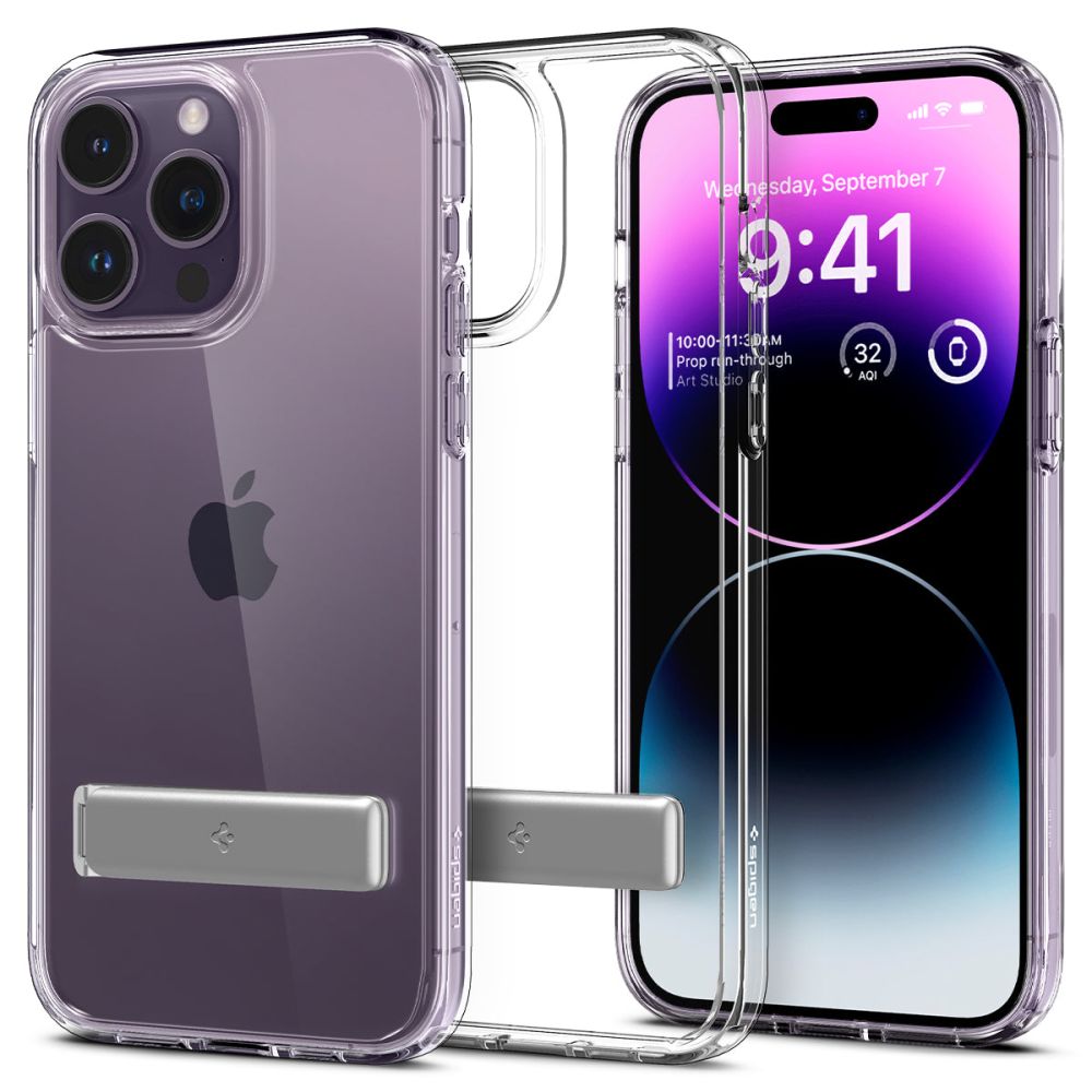 Spigen Ultra Hybrid S iPhone 14 Pro Max hoesje met stand