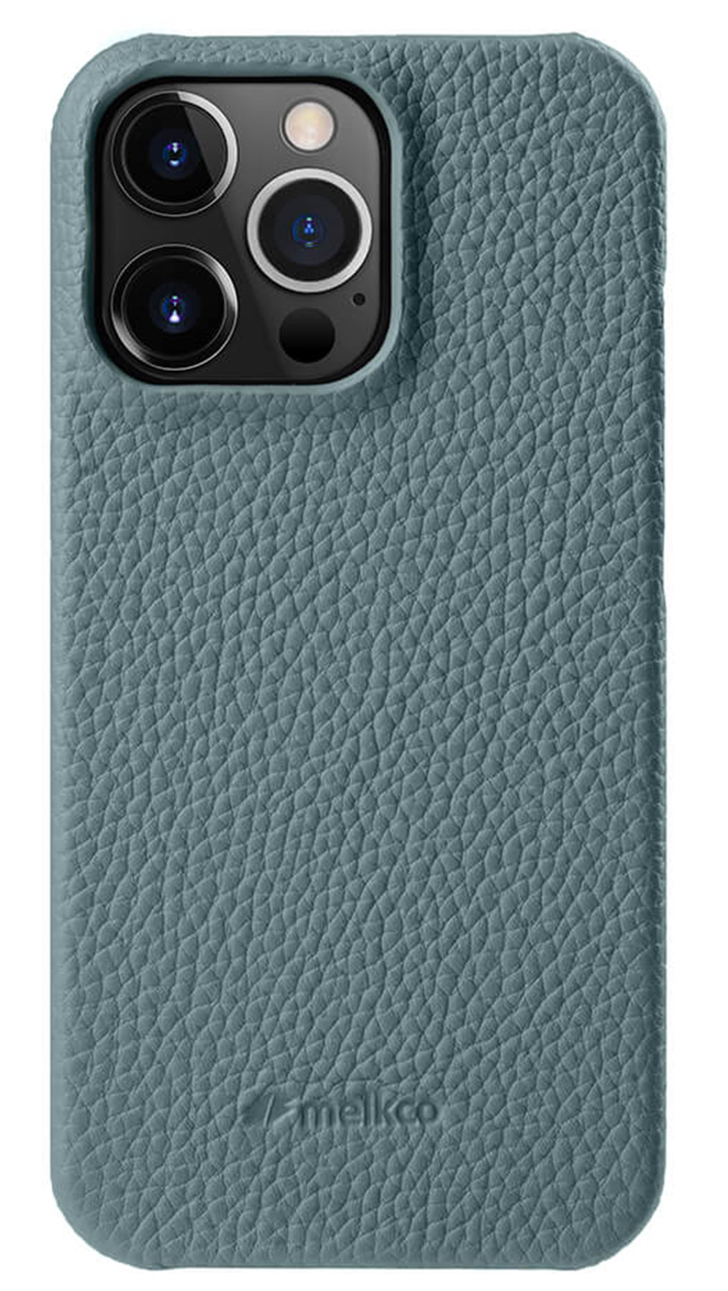 Melkco leren Snap iPhone 14 Pro hoesje blauw