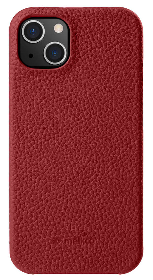 Melkco leren Snap iPhone 14 hoesje rood