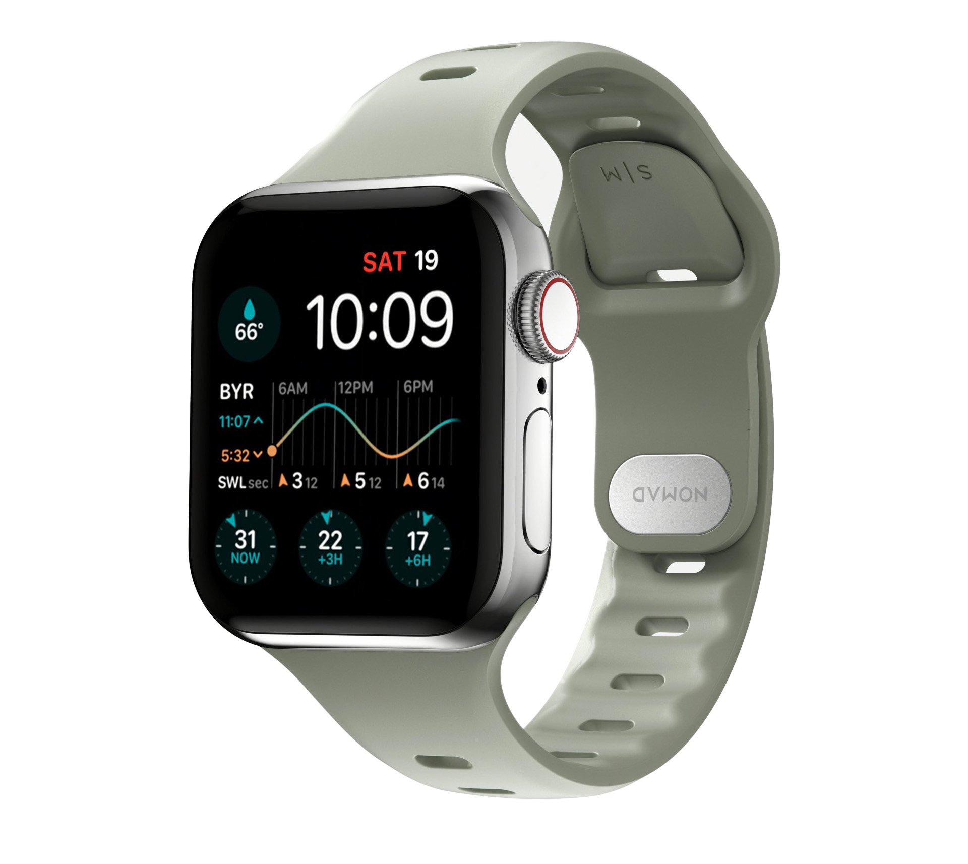 Nomad Sport Slim Apple Watch 41 / 40 / 38 mm bandje groen