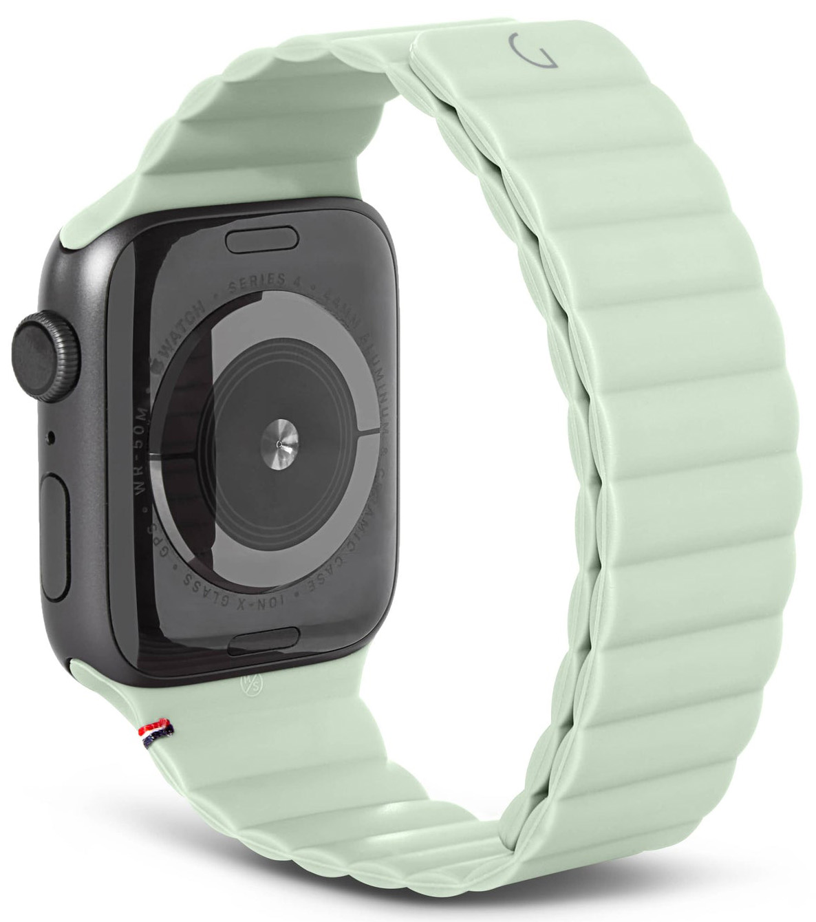 Decoded Silicone Magnetic Apple Watch 45 / 44 mm bandje mintgroen