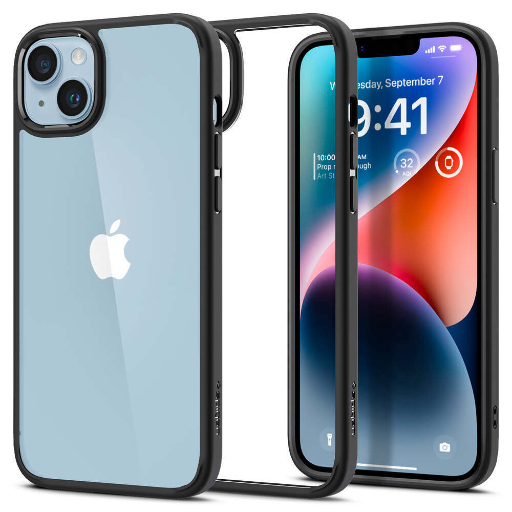 Spigen Ultra Hybrid iPhone 14 hoesje zwart