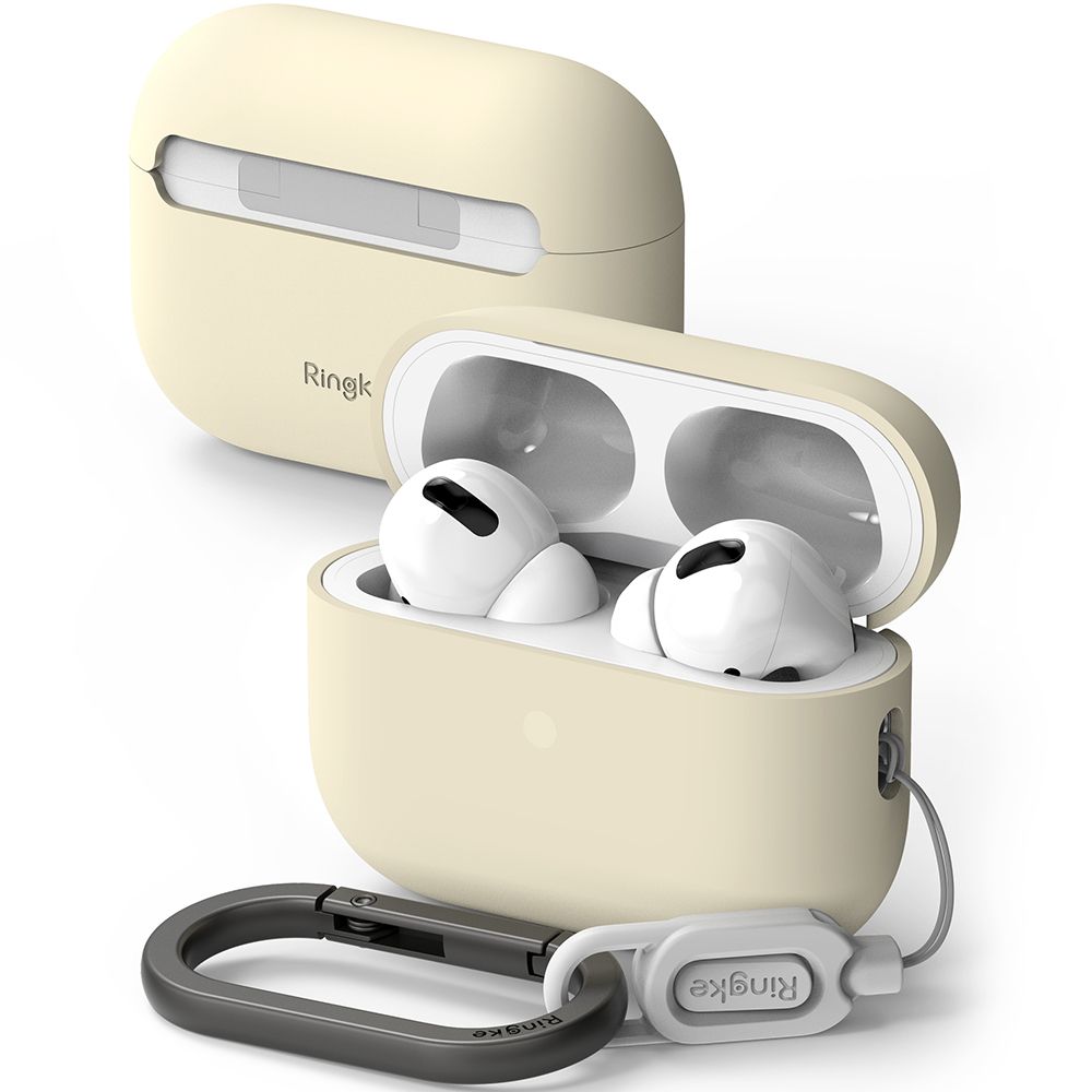 Ringke Silicone AirPods Pro 2 hoesje creme