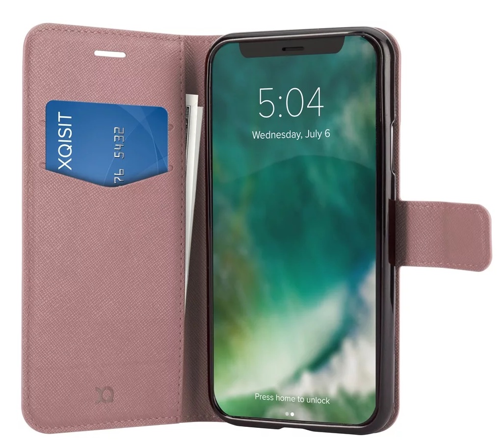 Xqisit Viskan Wallet iPhone XR hoesje Rose