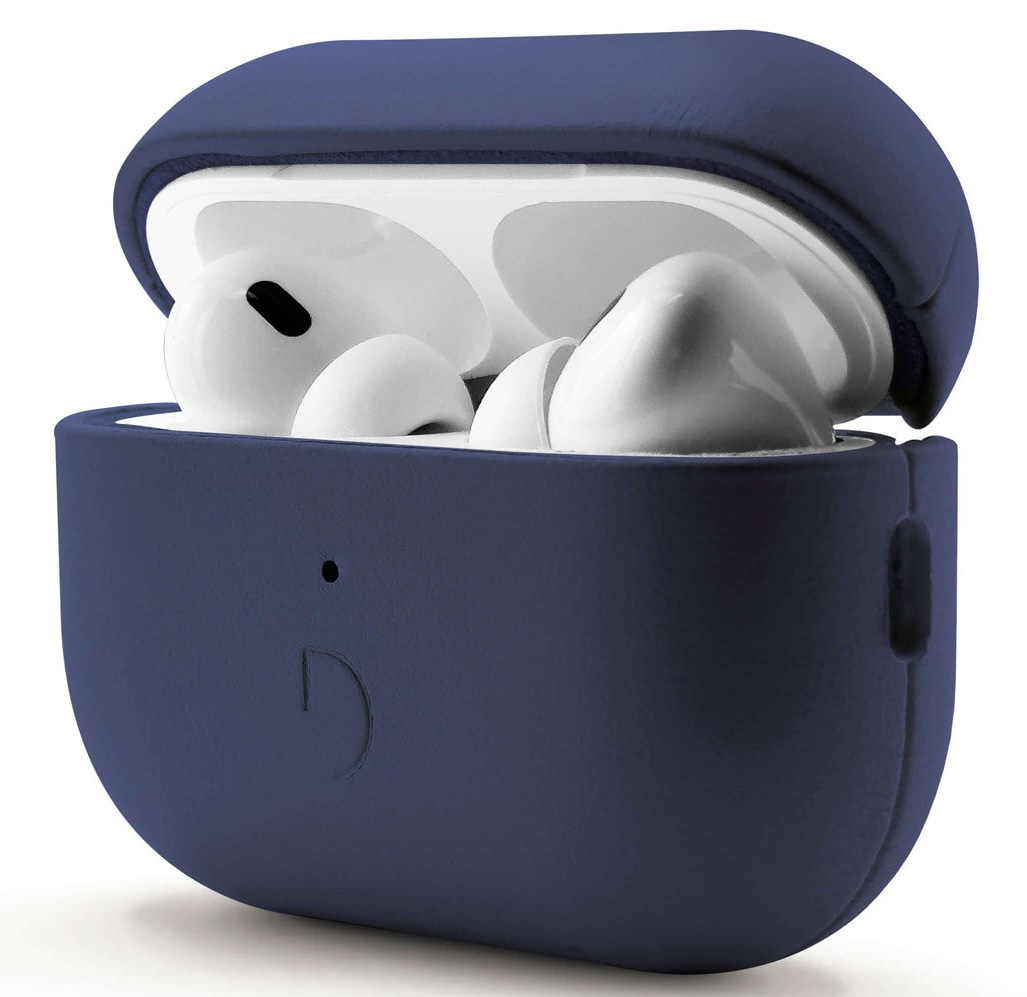 Decoded leren AirPods Pro 2 hoesje navy