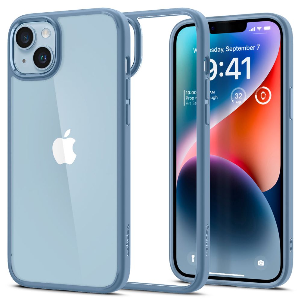 Spigen Ultra Hybrid iPhone 14 hoesje blauw