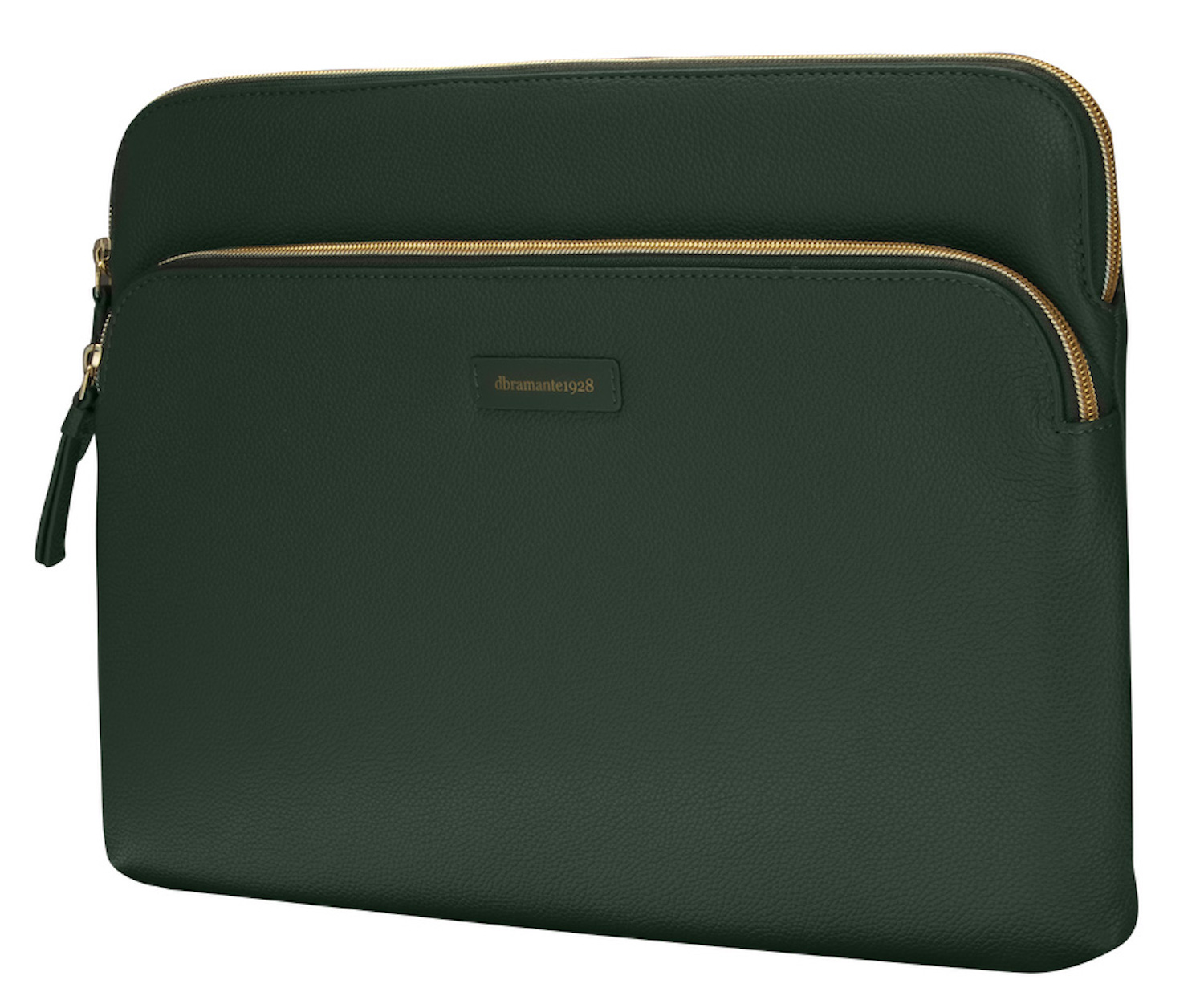 dbramante1928 Paris Plus leren MacBook 13 inch sleeve evergreen