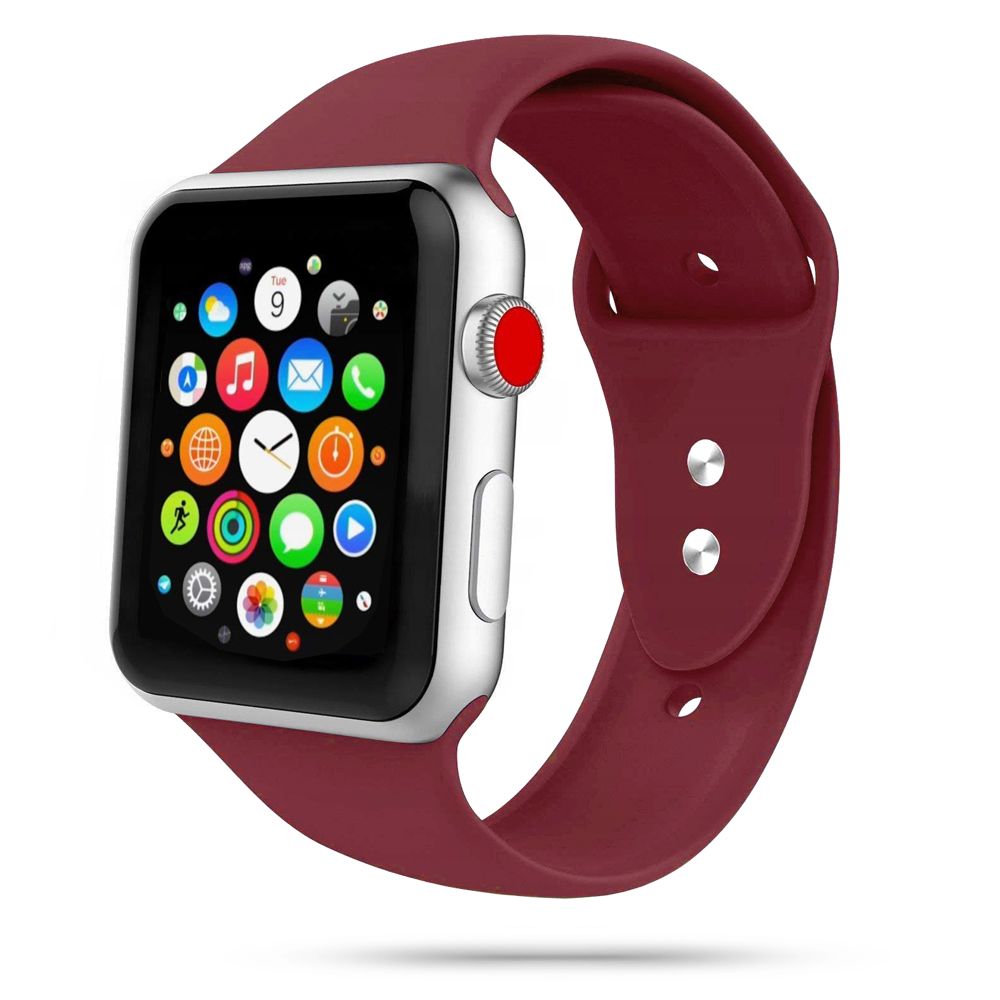 TechProtection siliconen Apple Watch 49 / 45 / 44 mm bandje bordo