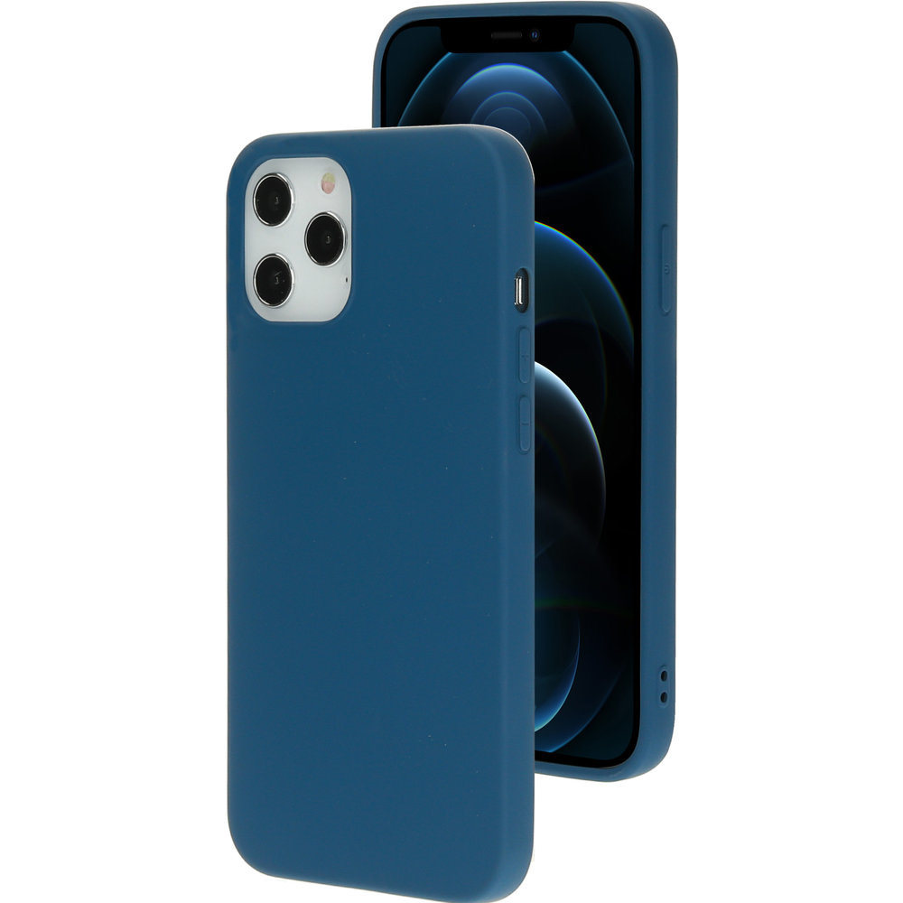 Mobiparts Silicone iPhone 12 Pro / iPhone 12 hoesje Blauw