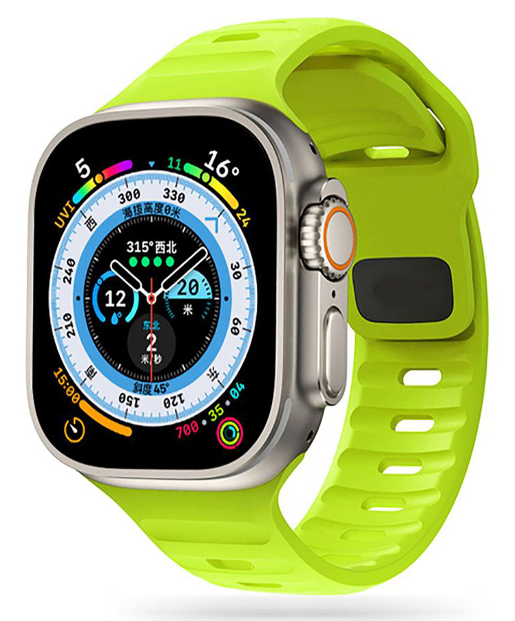 TechProtection Active Apple Watch 49 / 45 / 42 mm bandje limegroen