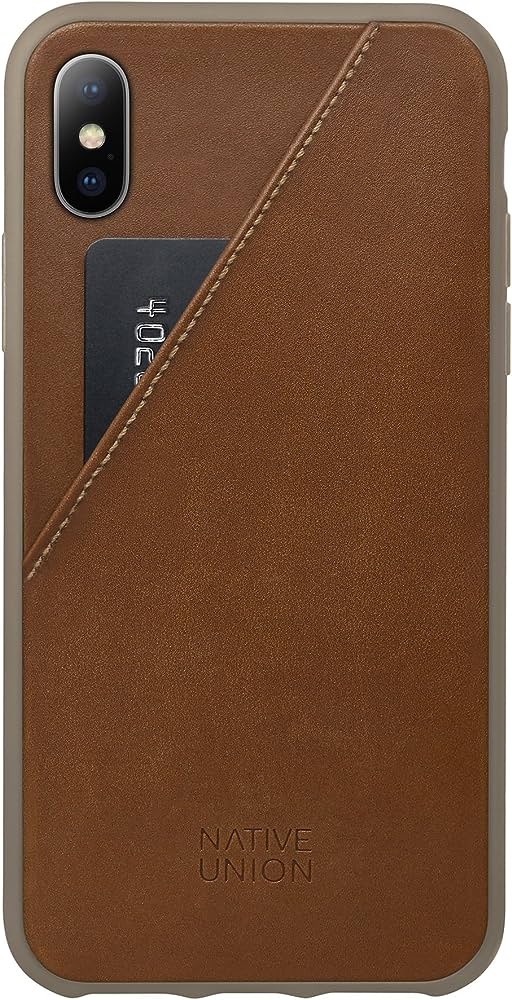 Native Union Clic Card iPhone X / XS hoesje Bruin