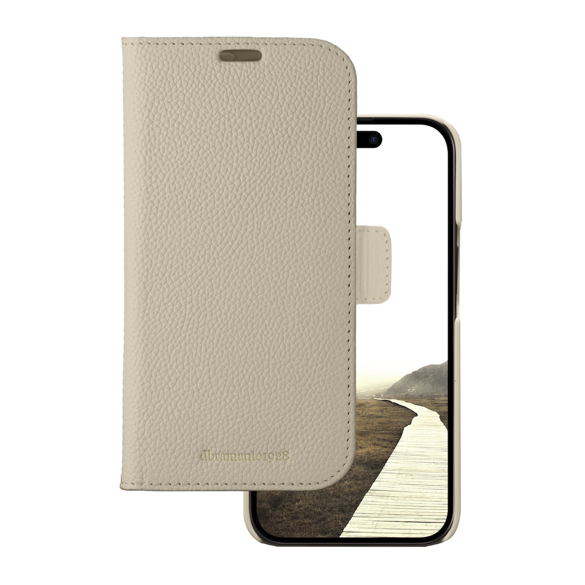 dbramante1928 New York 2 in 1 iPhone 15 wallet hoesje sand